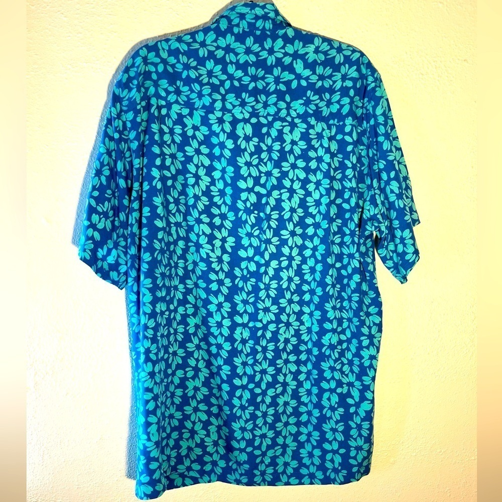 Blue Ginger Shirt Mens Size Large Floral Hawaiian Short Sleeve - Picture 2 of 4